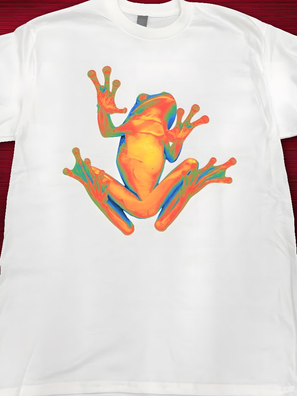 VINTAGE STYLE THERMAL FROG TEE White t-shirt